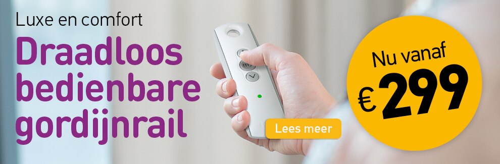 Elektrische gordijnen: Somfy motoren voor vele typen gordijnen Elektrische gordijnen: Somfy motoren voor vele typen gordijnen